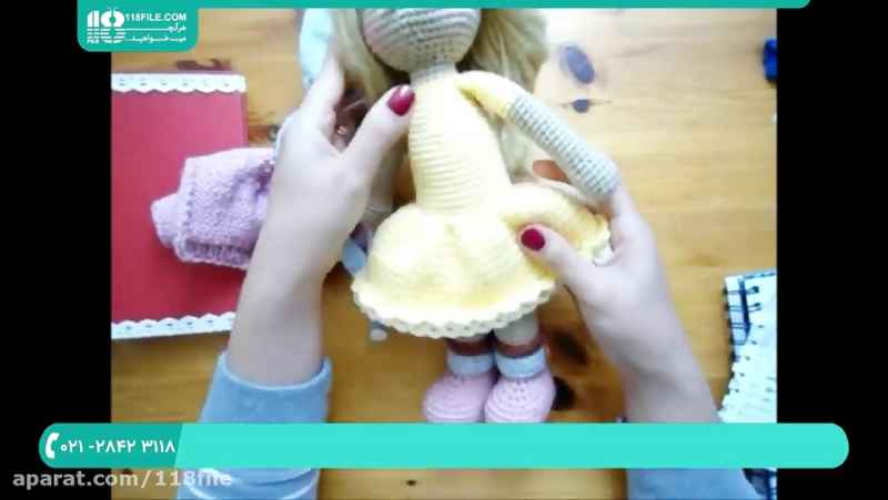 آموزش بافت عروسک | عروسک بافتنی | عروسک بافی ( بافت کفش عروسک دختر )