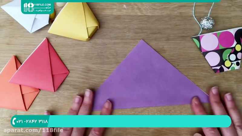 آموزش اوریگامی | اوریگامی سه بعدی | اوریگامی آسان ( اوریگامی لیوان )28423118-021