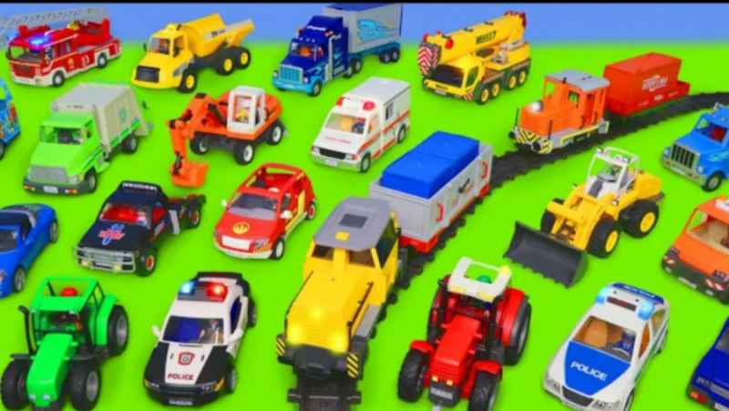 ماشین بازی کودکانه : ماشین های پلیس،قطار،آتش نشانی،آمبولانس،بیل مکانیکی،تراکتور