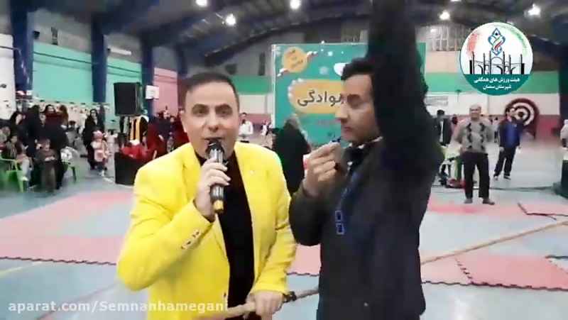 مسابقه طناب کشی  آقایان در اختامیه جشنواره بزرگ ورزشی خانوادگی در سمنان