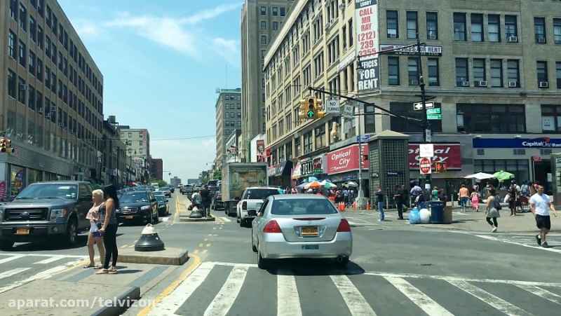 ده (10) دقیقه رانندگی در مرکز شهر برانکس آمریکا | (خیابان های جهان 78)
