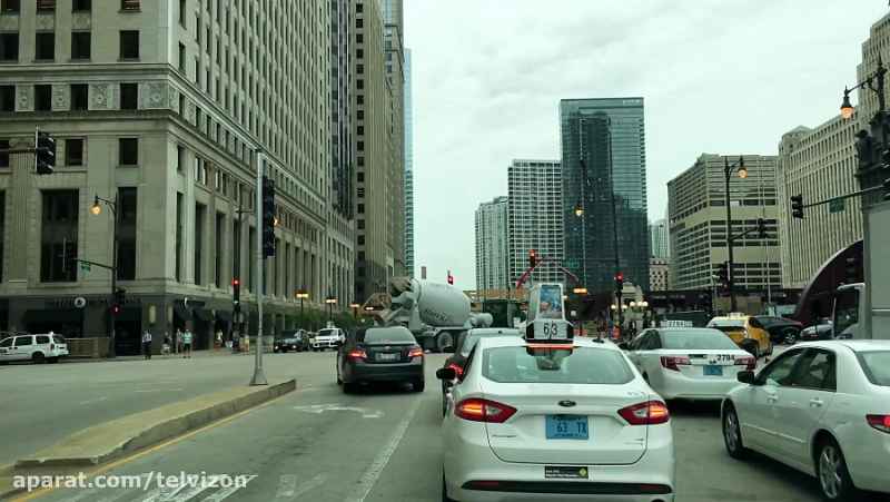 چهل و نه (49) دقیقه رانندگی در شهر شیکاگو آمریکا | (خیابان های جهان 141)