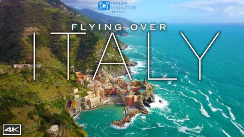 پرواز بر فراز ایتالیا با پهپاد موسیقی آرامبخش