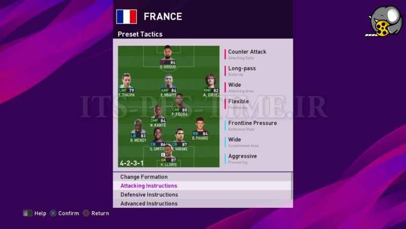 ترکیب برتر فرانسه در بازی PES2020 (ترکیب آلترنیتیو: دو ترکیب در یک ویدیو!)