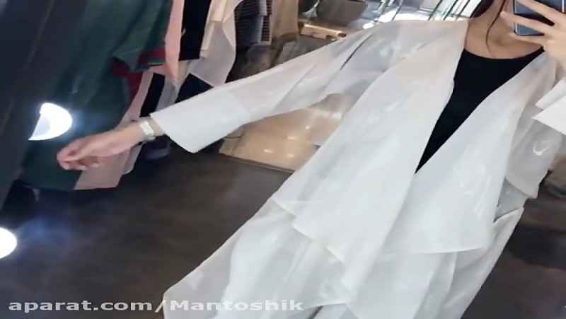 مانتو مدل عبایی یقه شل در مانتو شیک