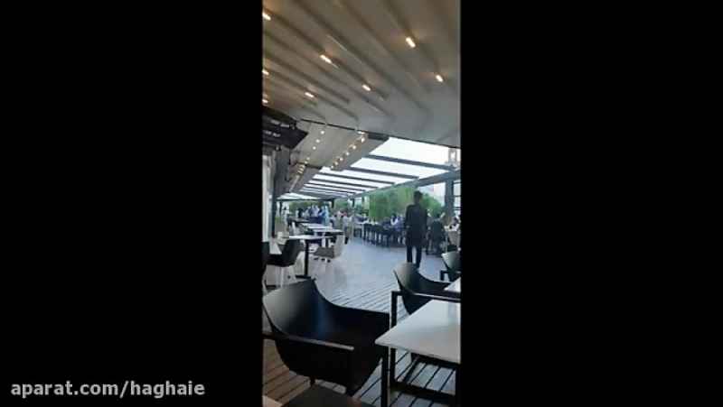 سقف متحرک تراس کافه رستوران-سایبان برقی روفگاردن رستوران