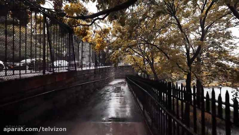 نیم ساعت پیاده روی در هوای بارانی شهر بروکلین نیویورک | (صدای محیط | قسمت 78)