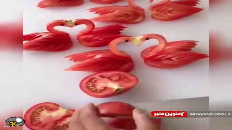 ترفند تزیین گوجه فرنگی