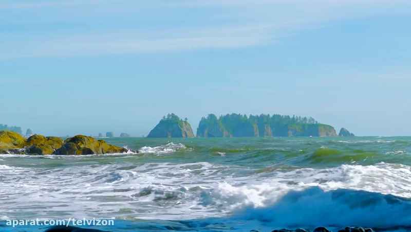 یک ساعت ویدیوی آرامش بخش از امواج ساحل در روز آفتابی | (ریلکسیشن در طبیعت 26)