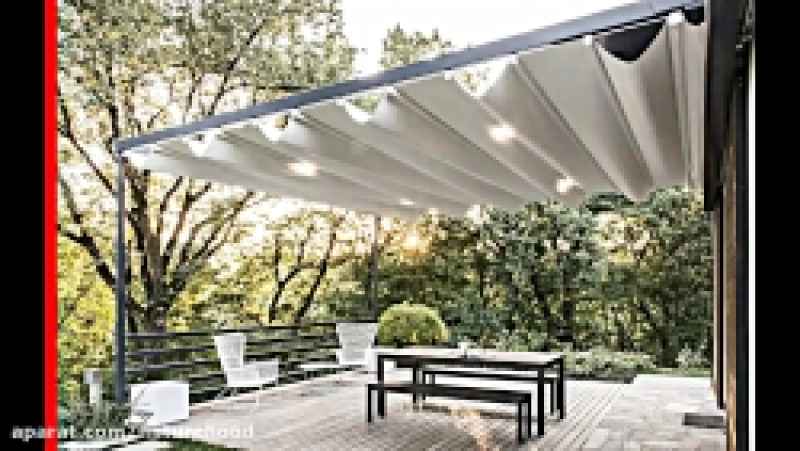 زیباترین سقف متحرک تراس رستوران-بهترین سایبان جمعشونده باغ رستوران